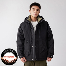2024新标80羽绒服重磅连帽保暖潮外套A436-975-P225控价298，男装羽绒服，电商A436