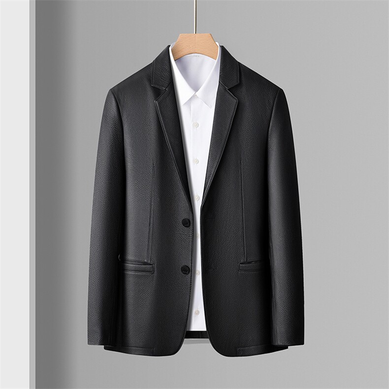 DLSN-D25150L新款皮衣男鹿皮真皮外套商务休闲西服韩版修身,男装西服,电商B360A（原721A）