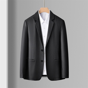 DLSN-D25150L新款皮衣男鹿皮真皮外套商务休闲西服韩版修身图片