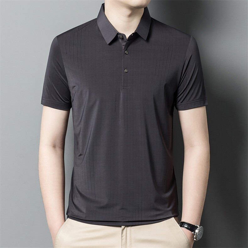 男士夏季冰丝短袖polo衫商务休闲中年百搭宽松上衣BL56203-P50,男装Polo衫,星座1105-3