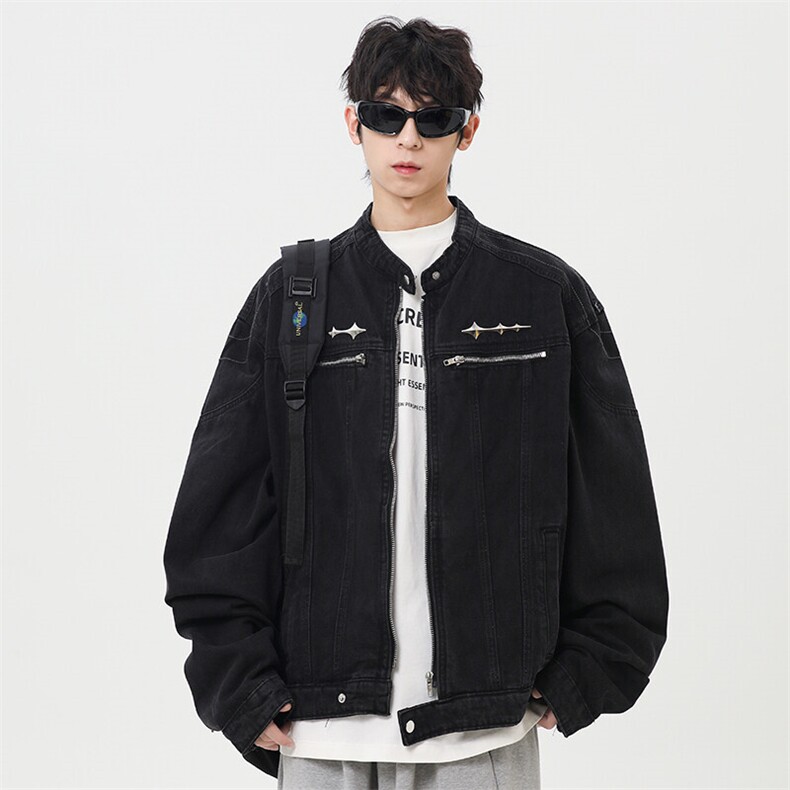 《现货》春季主推男女中性牛仔外套短款个性夹克Y1820-P95控138，男装夹克，电商C303