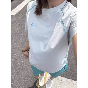 现货网图！美式速干短袖哈苏线拼接骑行运动T恤-EX50872-特批26图片