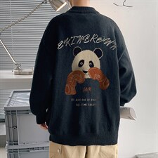 秋季港风长袖印花毛线毛衣半高领休闲套头针织衫线衣MY7456P48，男装针织衫/毛衣，星座227-7
