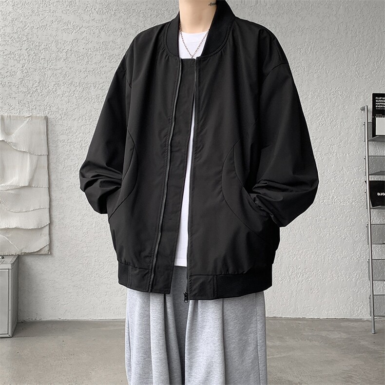 M-8XL棒球服男款春秋特大码加肥加大男装飞行员夹克外套JK001P65,男装夹克,电商B312