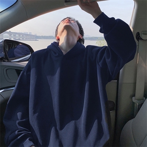 无口袋无帽绳卫衣 抖音得物二开 25秋冬美式全棉连帽卫衣CM20图片