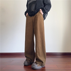 抖音品质春季新款灯芯绒美式复古宽松休闲裤B315-K908-特p40控78，男装休闲裤，电商B315