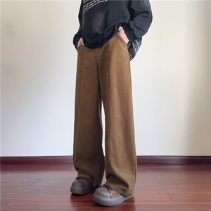 抖音品质春季新款灯芯绒美式复古宽松休闲裤B315-K908-特p40控78图片