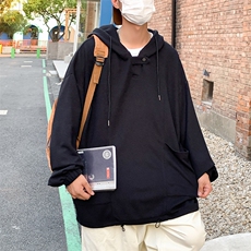WY6098/P60秋装新款套头华夫格卫衣男韩版潮学生宽松大码外套上衣，男装卫衣，电商A141