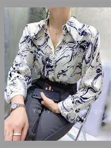 水墨画这几款缎面衬衣,其它,雅莱依秀