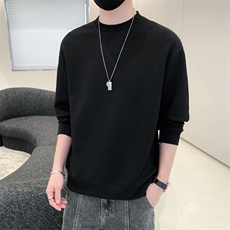 M-8XL秋季胖男生圆领提花卫衣男59，男装卫衣，星座209