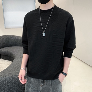 M-8XL 秋季胖男生圆领提花卫衣男 59图片