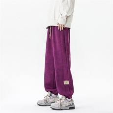 8XL-M春季束脚休闲卫裤男大码痞帅脏脏休闲百搭裤子KZ022特价P40，男装休闲裤，电商B312