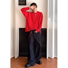 秋冬薄款打底衫高弹春横长袖条纹Tt恤圆领TA04，男装T恤，星座1116A（原606A-3）