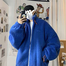 1羊羔毛棉衣外套男加棉加厚ins大码M-5XL情侣棉服男7956P105控138，男装棉衣，星座226-2