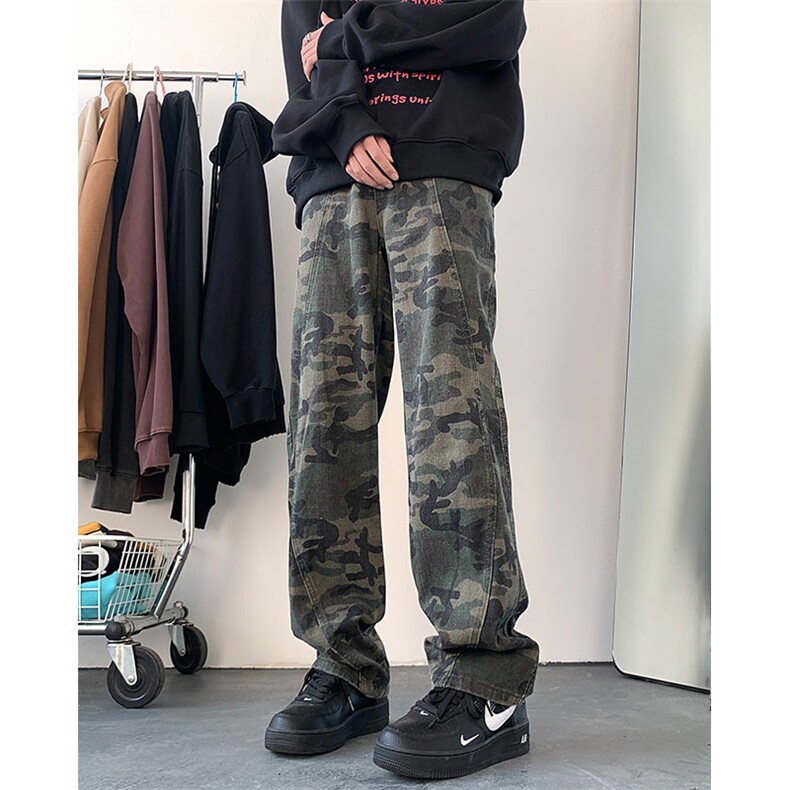 秋季现货5W+主推NK22013美式迷彩裤重磅解构水洗P45，男装休闲裤，电商A421