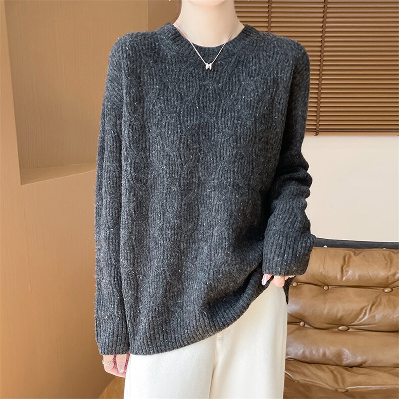 女士秋冬保暖羊毛衫纯色简约柔软时尚百搭羊毛，女装羊毛衫，琳华羊绒