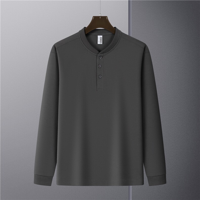 2025秋季新品240克索罗娜亨利领长袖t7A抗菌70%棉打底衫5011P40,男装T恤,星座1602B（原101B-1）