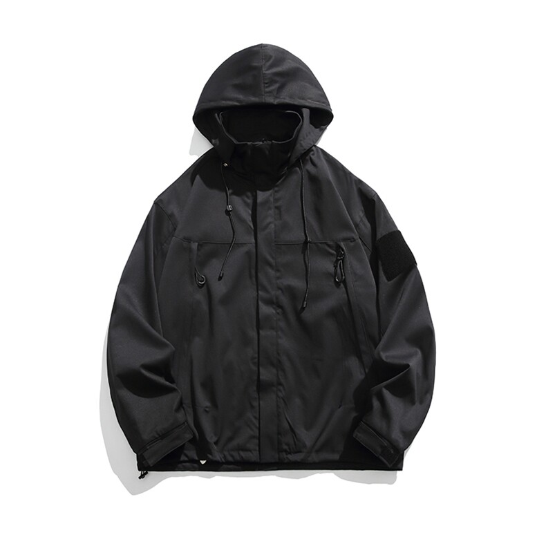 外27-2GANYOU日系拉链袋防泼水可隐藏式连帽冲锋衣JK20-P140,男装夹克,新杭派外27-2