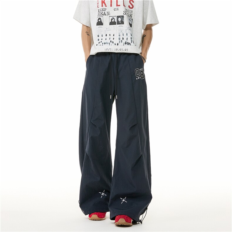 2025夏季新款美式潮流褶皱速干宽松休闲裤B315-K25564-特p35控68,男装休闲裤,电商B315