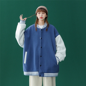 中性风 2023秋季新品简约风拼接撞色情侣棒球服 G80 p65控78图片