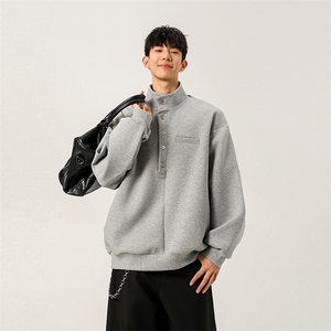 W306 P55 潮流秋季运动休闲卫衣套头长袖立领体恤衫XZ201-2，男装T恤，星座201-2