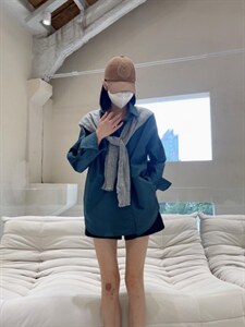 秋季新款衬衫带披肩两件套图片