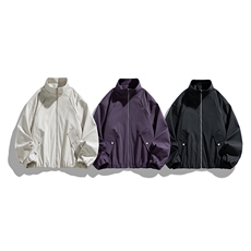 潮流百搭设计感宽松休闲立领拉链夹克春季外套XZ309JK8639P78，男装夹克，星座309（原A406）