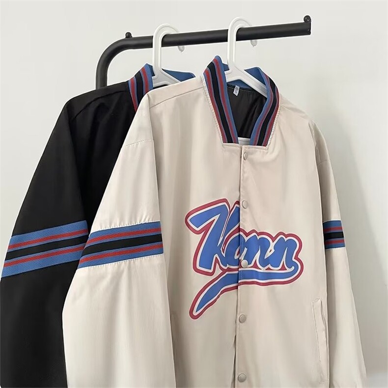 2025棒球服外套男春季美式复古潮流夹克ins潮牌休闲运动高街衣服图片