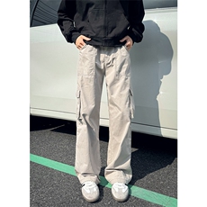 08秋冬季新款多口袋宽松直筒裤水洗工装裤XZ211-1-K2464-P65，男装工装外套，星座211-1