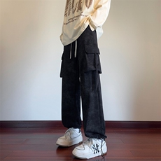 美式扎染工装裤宽松大码直筒休闲裤CK45*P40加绒45控78，男装休闲裤，星座511-1