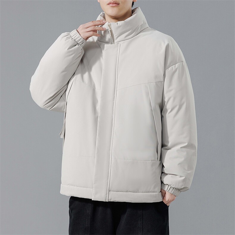 现货美式高街休闲夹克冬季立领纯色三防户外工装加厚棉服外套,男装夹克,电商A486