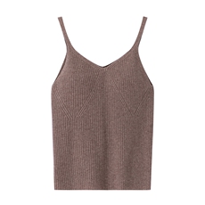 时尚修身显瘦V领针织吊带背心女夏季新款百搭打底衫无袖上衣，女装背心吊带，宏杨羊绒