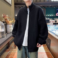 开衫男针织衫慵懒风秋冬加绒加厚毛衣新款外套内搭宽松YM11/P，男装针织衫/毛衣，星座506