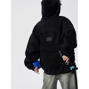 潮牌立体背包设计连帽卫衣外套秋季美式运动帽衫-WY113-网图图片