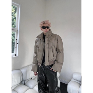 秋冬短款加厚棉服外套小众高级立领保暖面包服男女 M8145图片