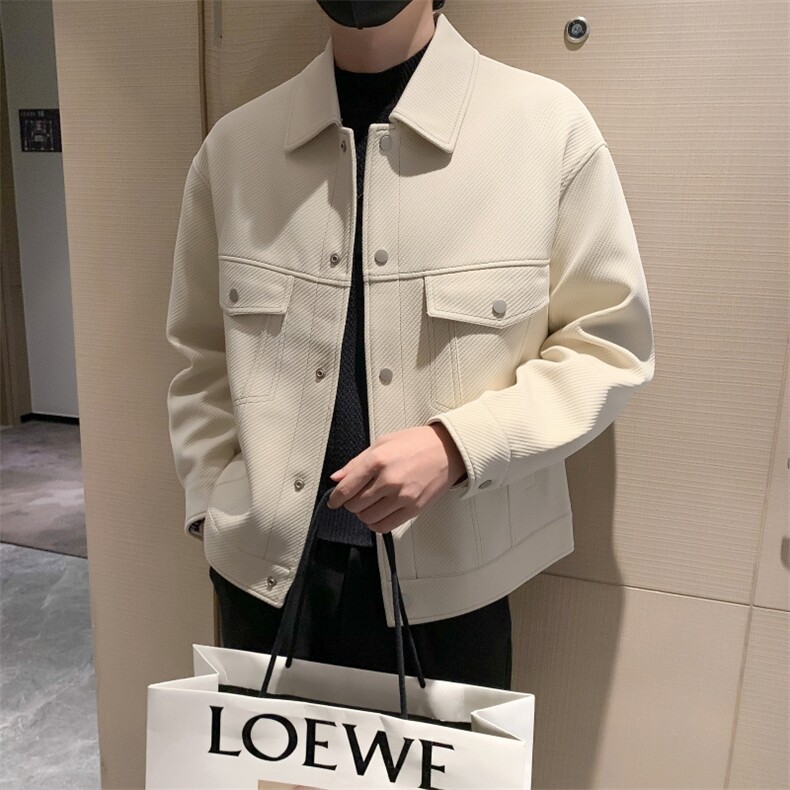 现货2025秋季社会小伙男明线工装斜纹夹克外套JK31P105控138图片