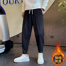 新款ins男士休闲裤秋季2025新款宽松小脚运动裤直筒裤子ins百搭潮，女装休闲裤，星座506A