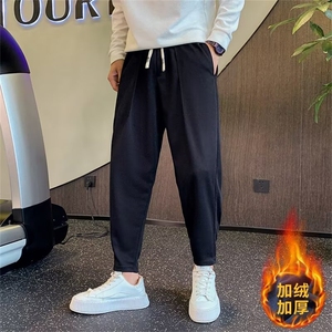 新款ins男士休闲裤秋季2025新款宽松小脚运动裤直筒裤子ins百搭潮图片
