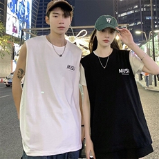 V5220克精梳纯棉坎肩印花背心马甲T恤大码情侣男女夏团队可定制，男装T恤，星座115A-3