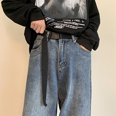 欧美hiphop裤子高街ins潮牌牛仔裤男设计感宽松阔腿裤NK2204-P45，男装牛仔裤，星座1008-2