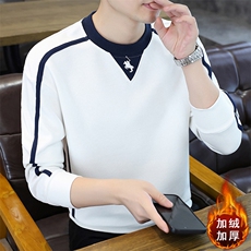 秋冬男士时尚百搭套头卫衣加绒加厚上衣XS7102-P55加绒P65，男装卫衣，星座1105-3