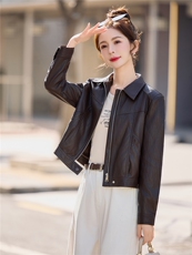 【春季女装新款】2026大量现货时尚百搭春季短款皮衣外套，女装皮衣，魅衣本色