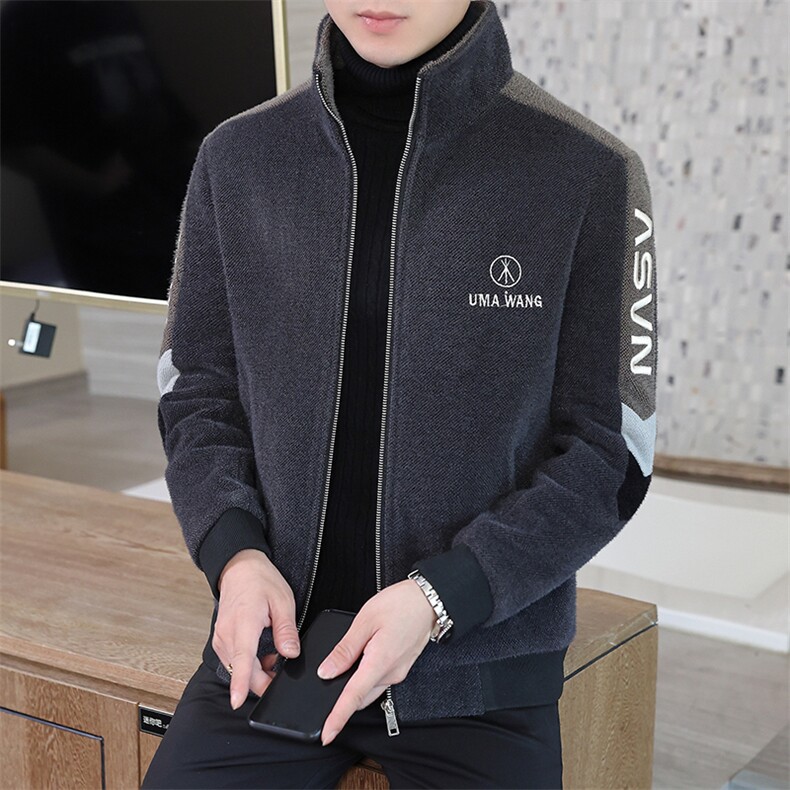 秋冬新款男士短款立领毛呢外套修身潮流百搭修身时尚A31P150,男装毛呢大衣,电商B226