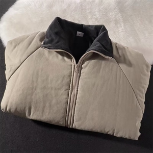 复古立领加绒棉衣外套男冬季宽松日系潮牌休闲工装棉服MY055-p78图片