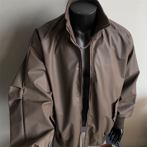 豆腐格皮衣夹克外套男 cp125-特p65图片