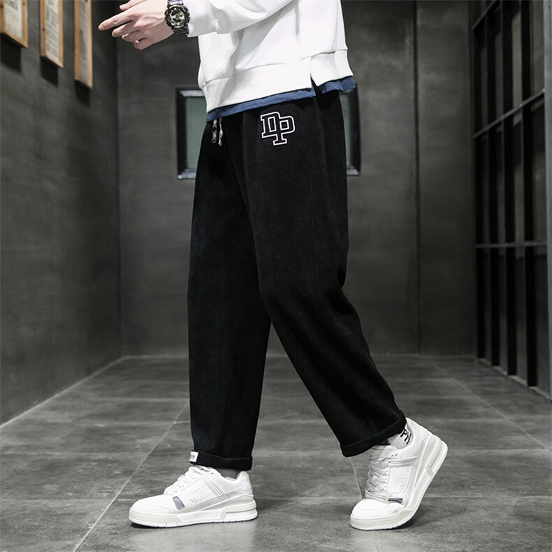 M-8XL秋季高街ins潮裤子男韩版潮宽松直筒大码长裤SJ109-K66-P50,男装休闲裤,星座109-1