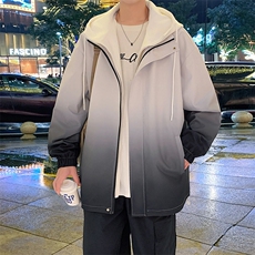 新款二开港风中性风宽松夹克男渐变防水冲锋衣外套MYJ24-7833-P75，男装夹克，星座717