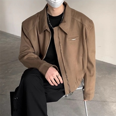 Cleanfit韩版设计感男行政夹克简约百搭斜纹双拉链飞行夹克外套男，男装夹克，星座1210-1