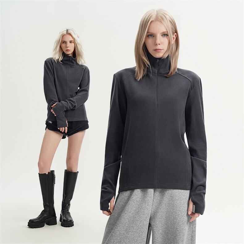 半高领上衣女修身德绒内搭打底衫显瘦长袖t恤5Q1137-TP2549，男装T恤，电商A102