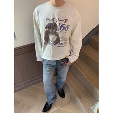 涉谷少女长袖T恤衫260G重磅长袖teeD328-CX7706-P29，男装T恤，电商D328